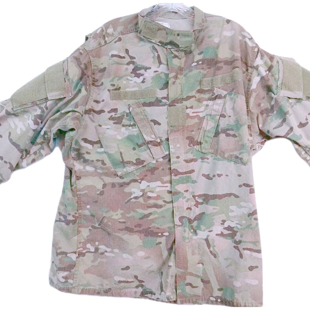 US Army OCP Multicam Combat Uniform Coat Ripstop Tactical Field Jacket Men Large